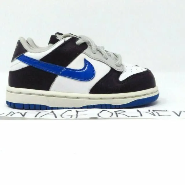 2008 VTG Nike Dunk Low White Varsity Royal Grey Black To...