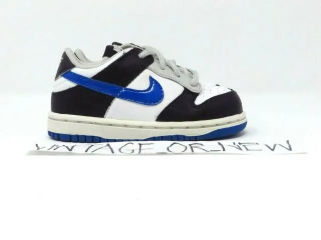 2008 VTG Nike Dunk Low White Varsity Royal Grey Black To...