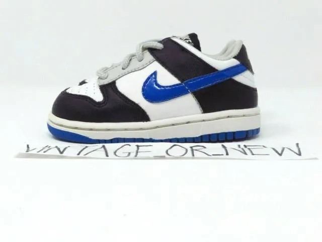 2008 VTG Nike Dunk Low White Varsity Royal Grey Black To...