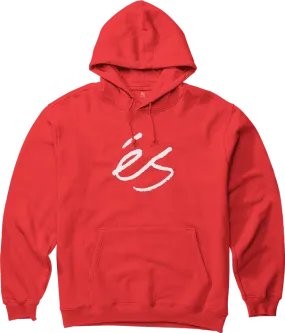 'eS | Script Heavyweight Hoodie - Red