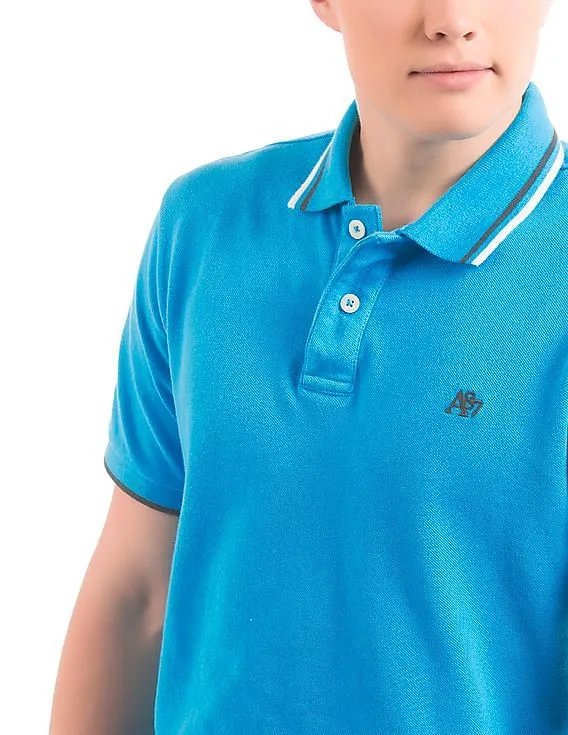 Aeropostale Solid Pique Polo Shirt