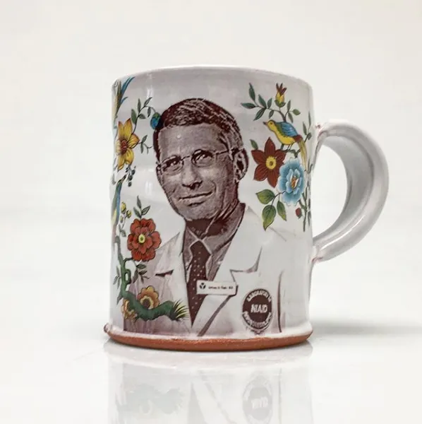 Anthony Fauci Mug with Flowers