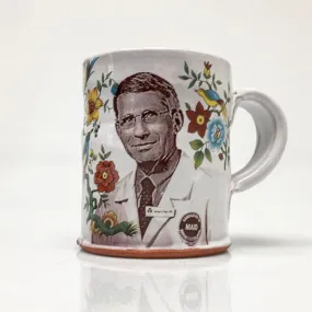 Anthony Fauci Mug with Flowers