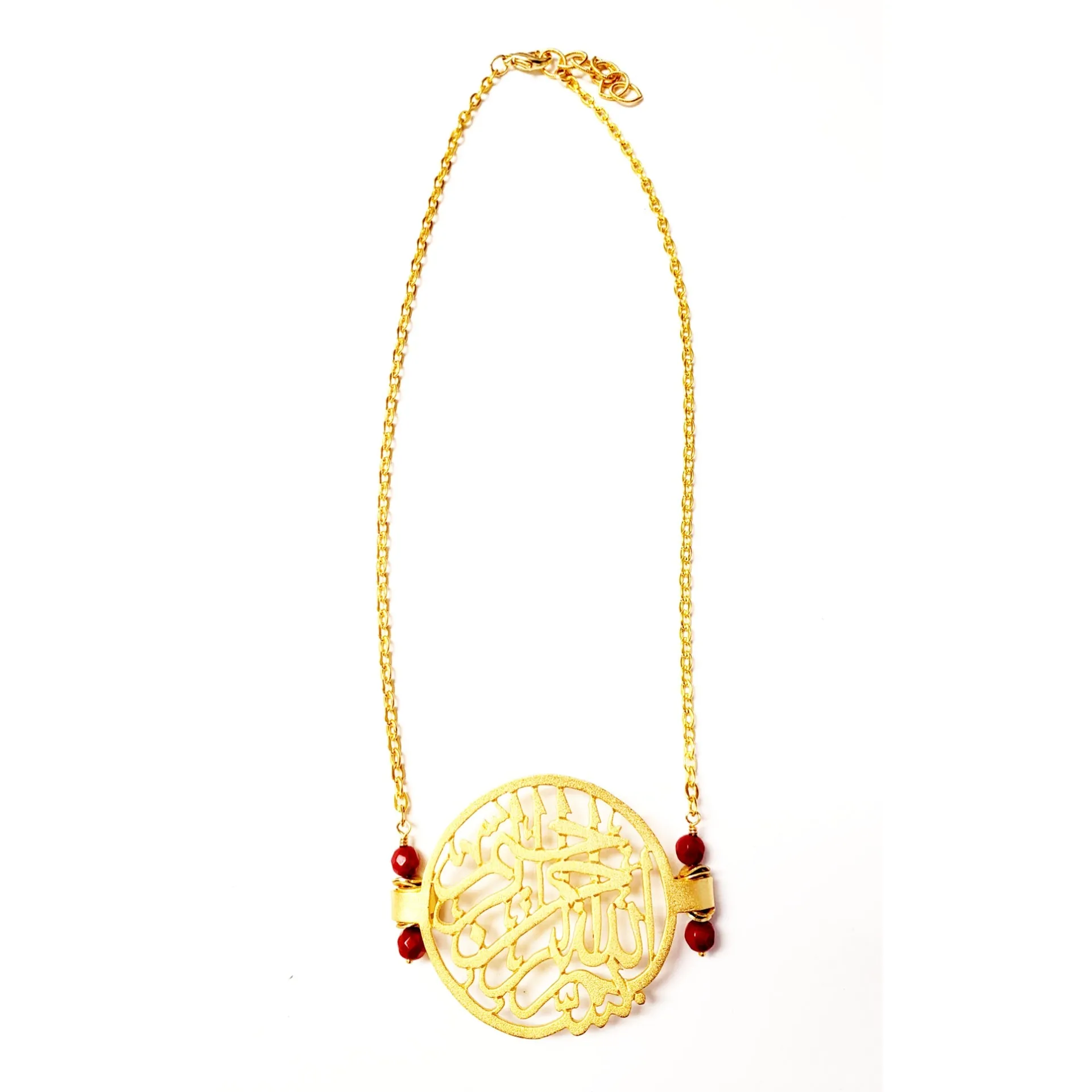 Arabic Kalam Plate Necklace