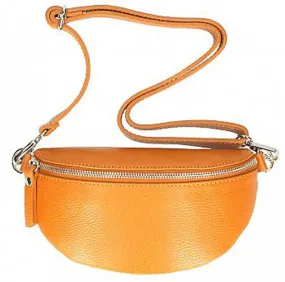 Arancio \jean\ leather belt bag