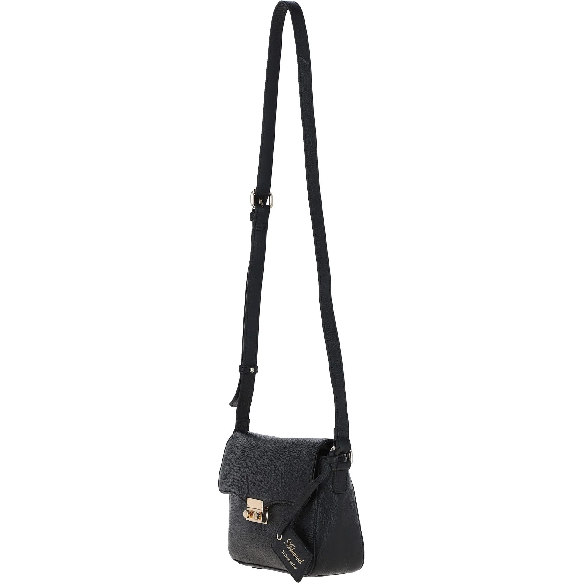 Ashwood Leather Cross Body Bag Black: C-50