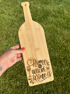 Bamboo Wine Bottle Cutting Board