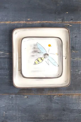 Bee Small Square Plate