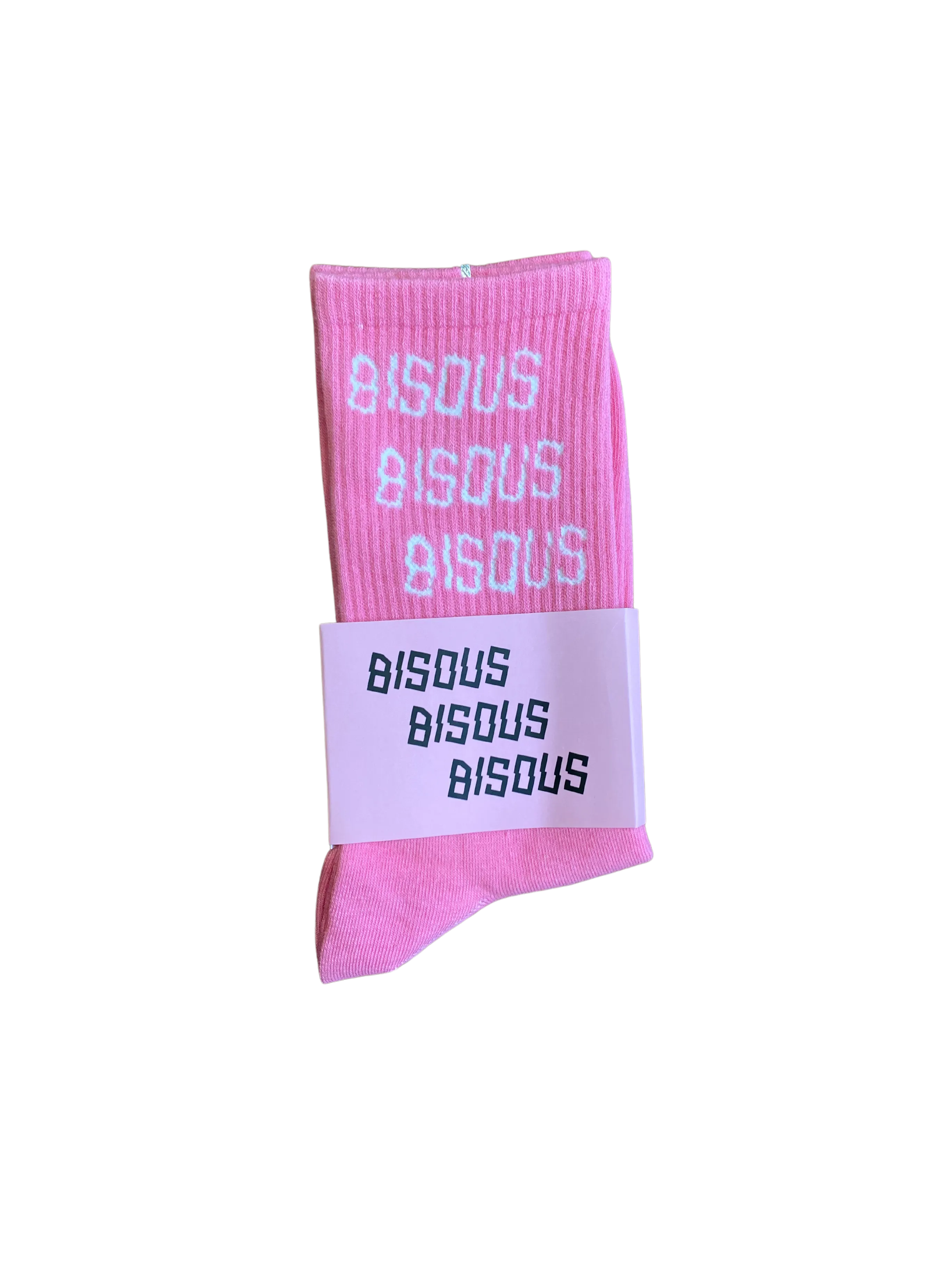 Bisous Skateboards - Bisous x3 Socks - Pink w/ White