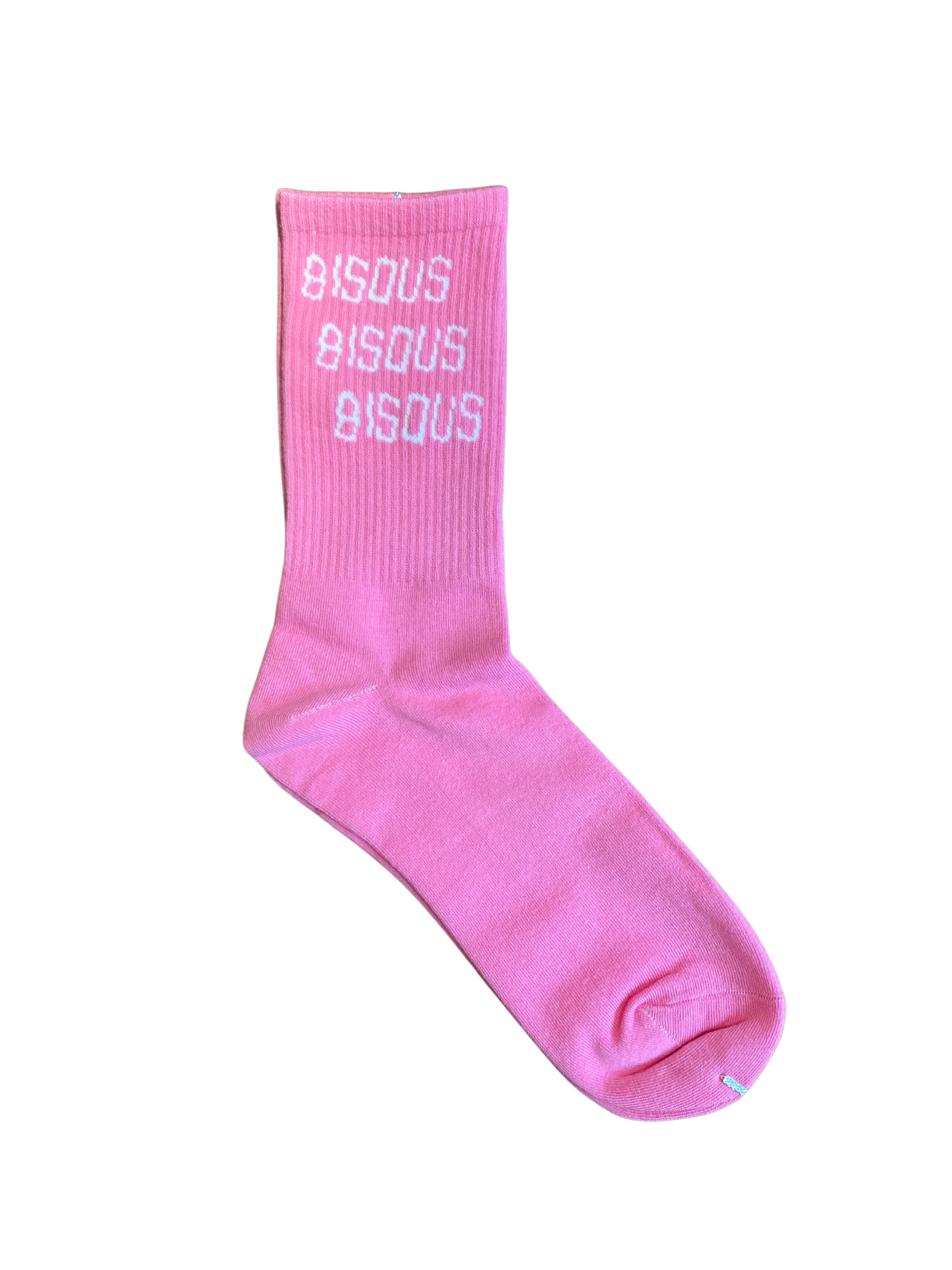 Bisous Skateboards - Bisous x3 Socks - Pink w/ White