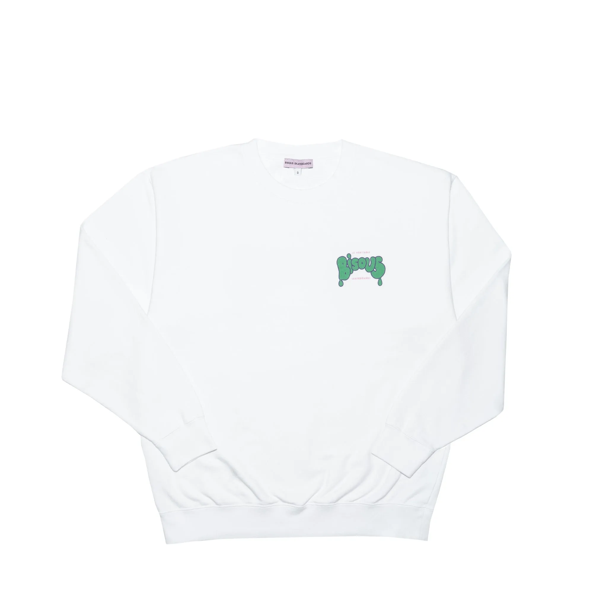 Bisous Skateboards - Veritable Crewneck - White