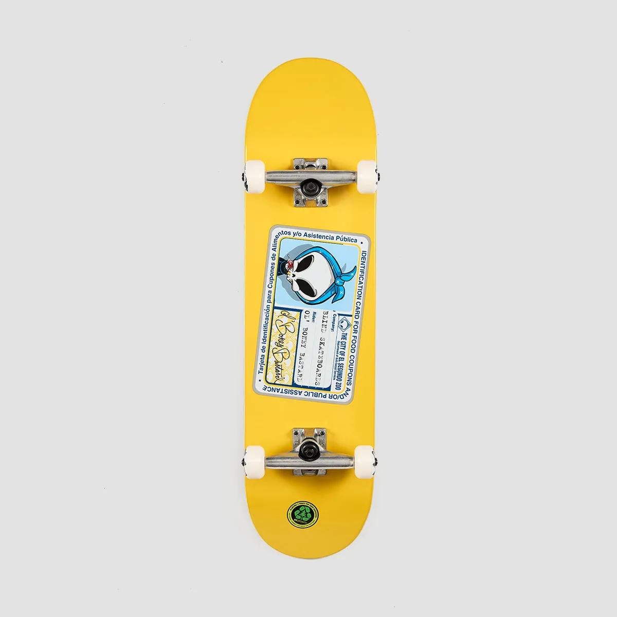 Blind Old Boney Bastard FP Skateboard Yellow - 8.25"