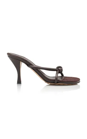 Bottega Veneta Blink Jute-Trimmed Leather Sandals