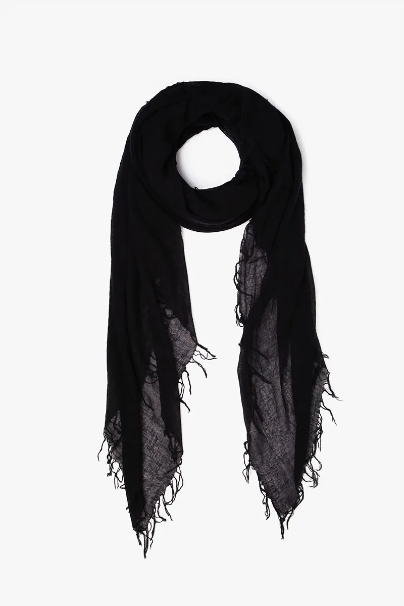 Chan Luu Cashmere & Silk Scarf in Black 