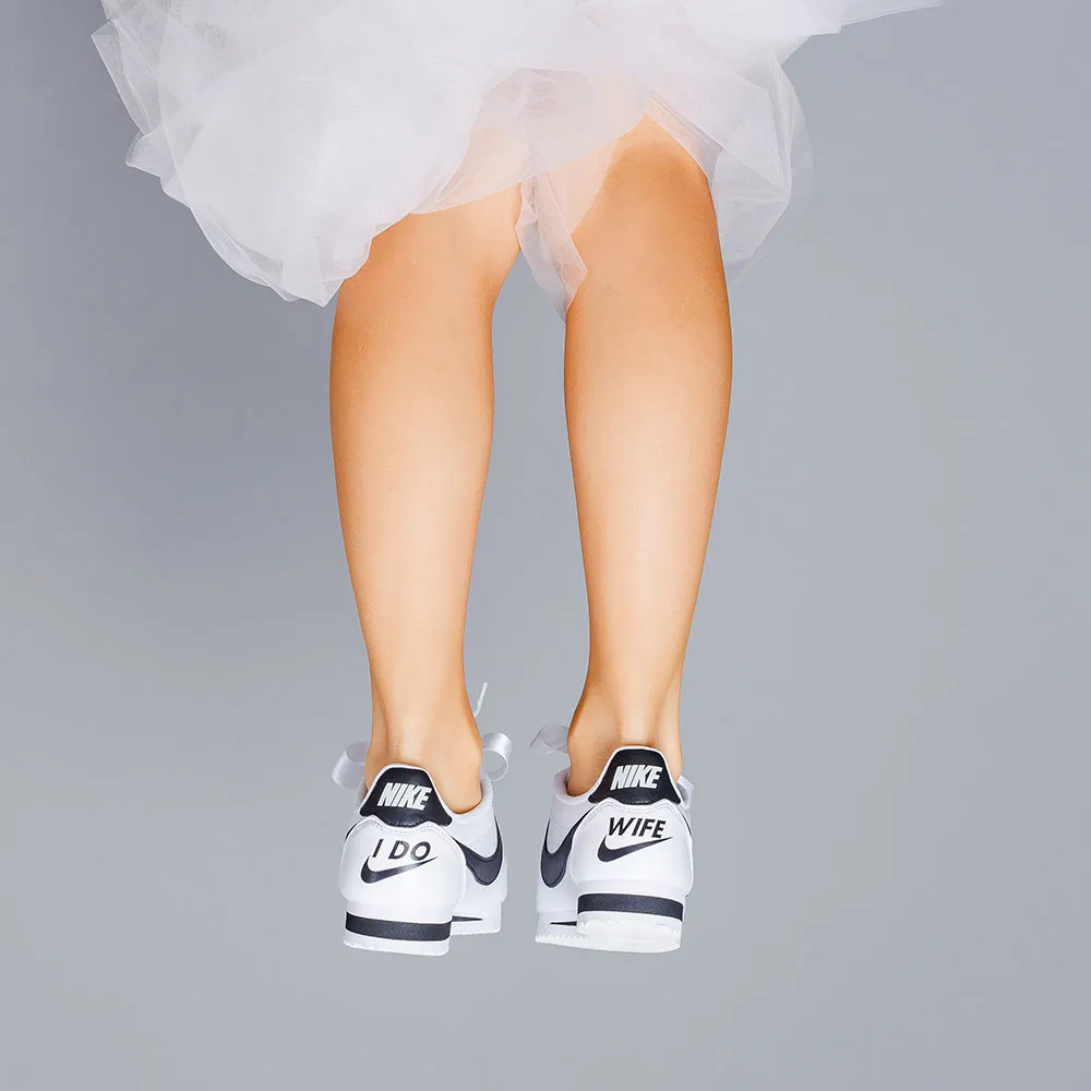 Cortez Custom Nike Wedding Sneakers Bride & Groom