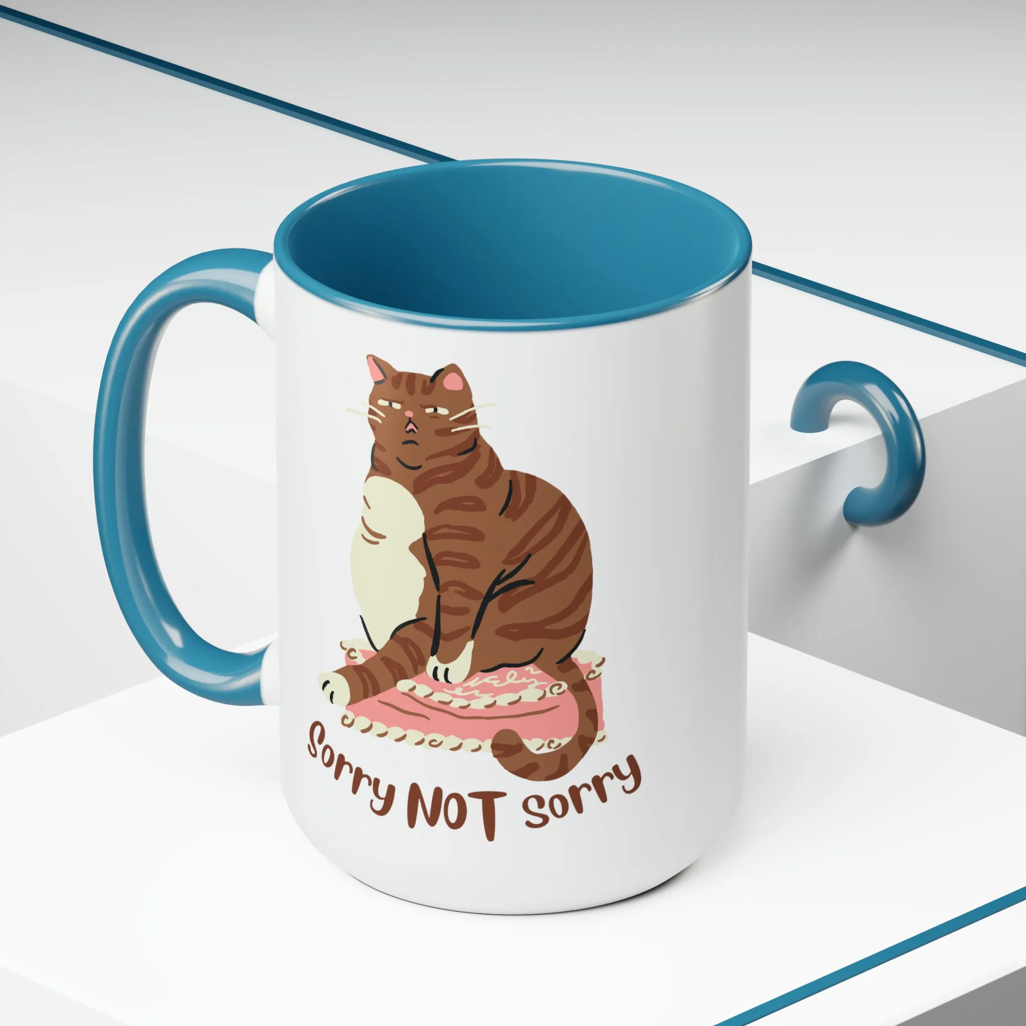 Cute chubby cat Coffee Mug 15oz