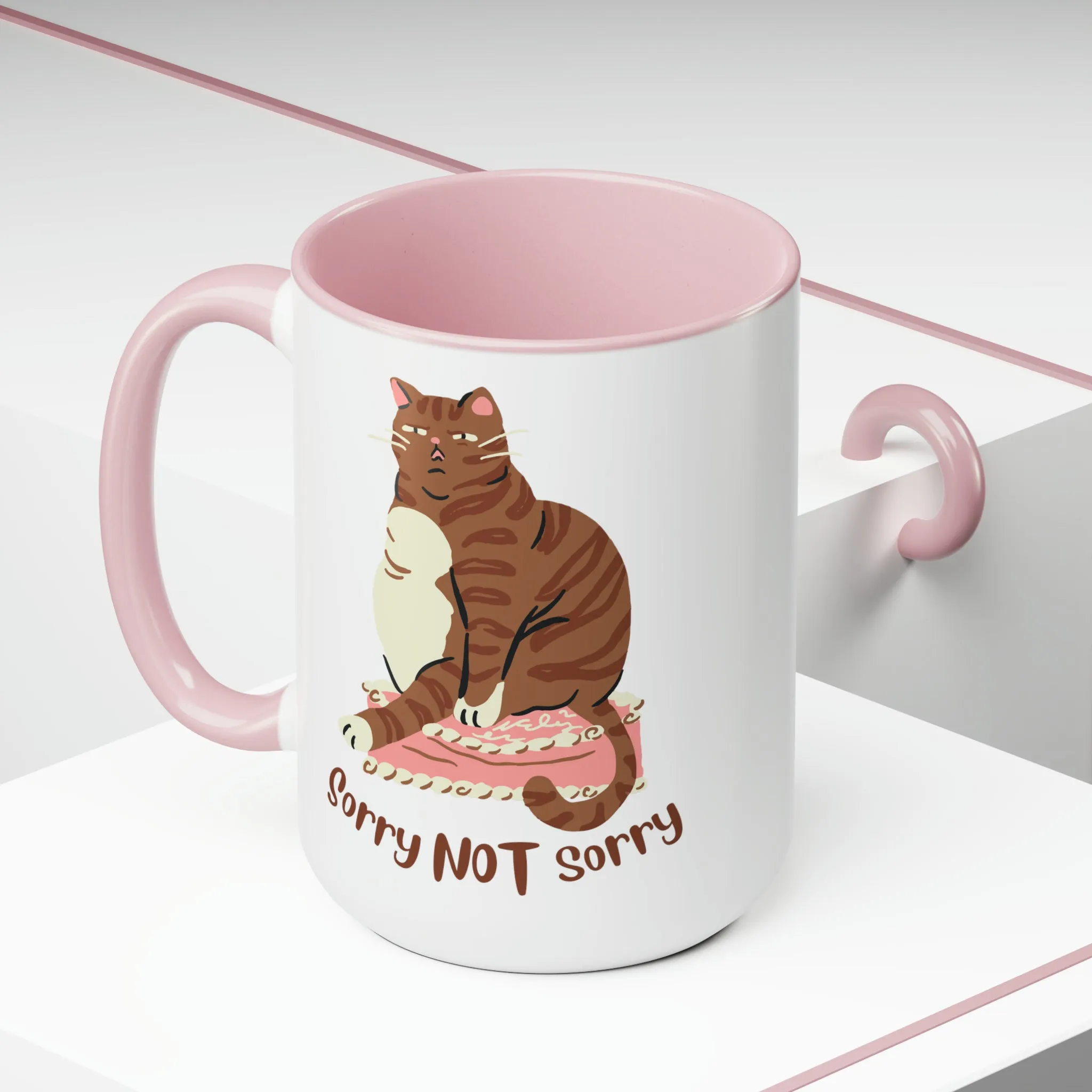 Cute chubby cat Coffee Mug 15oz