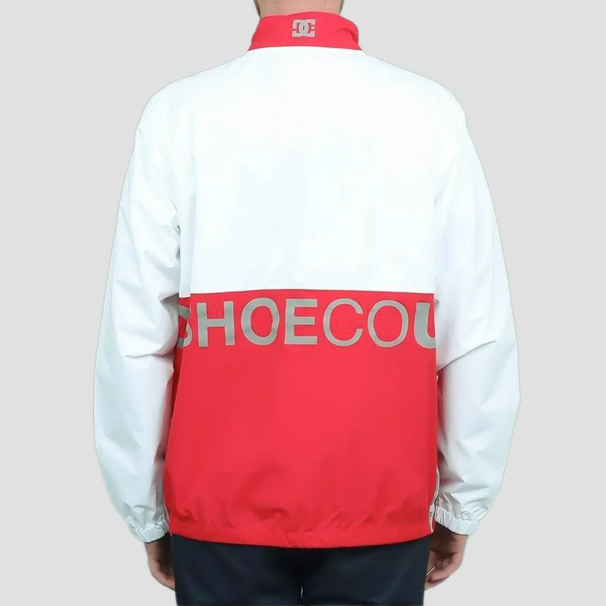 DC Skate Track Top Jacket White / Red from Slam City Skates London UK