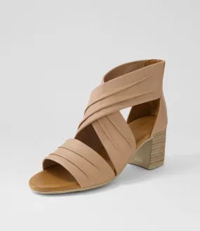 DIANA FERRARI Wives Pale Taupe Leather Sandals