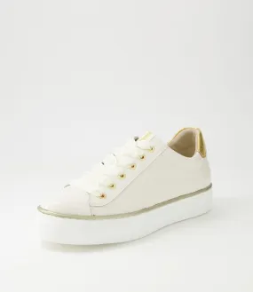 DJANGO & JULIETTE Finni Ivory Gold Glam Patent Multi Sneakers