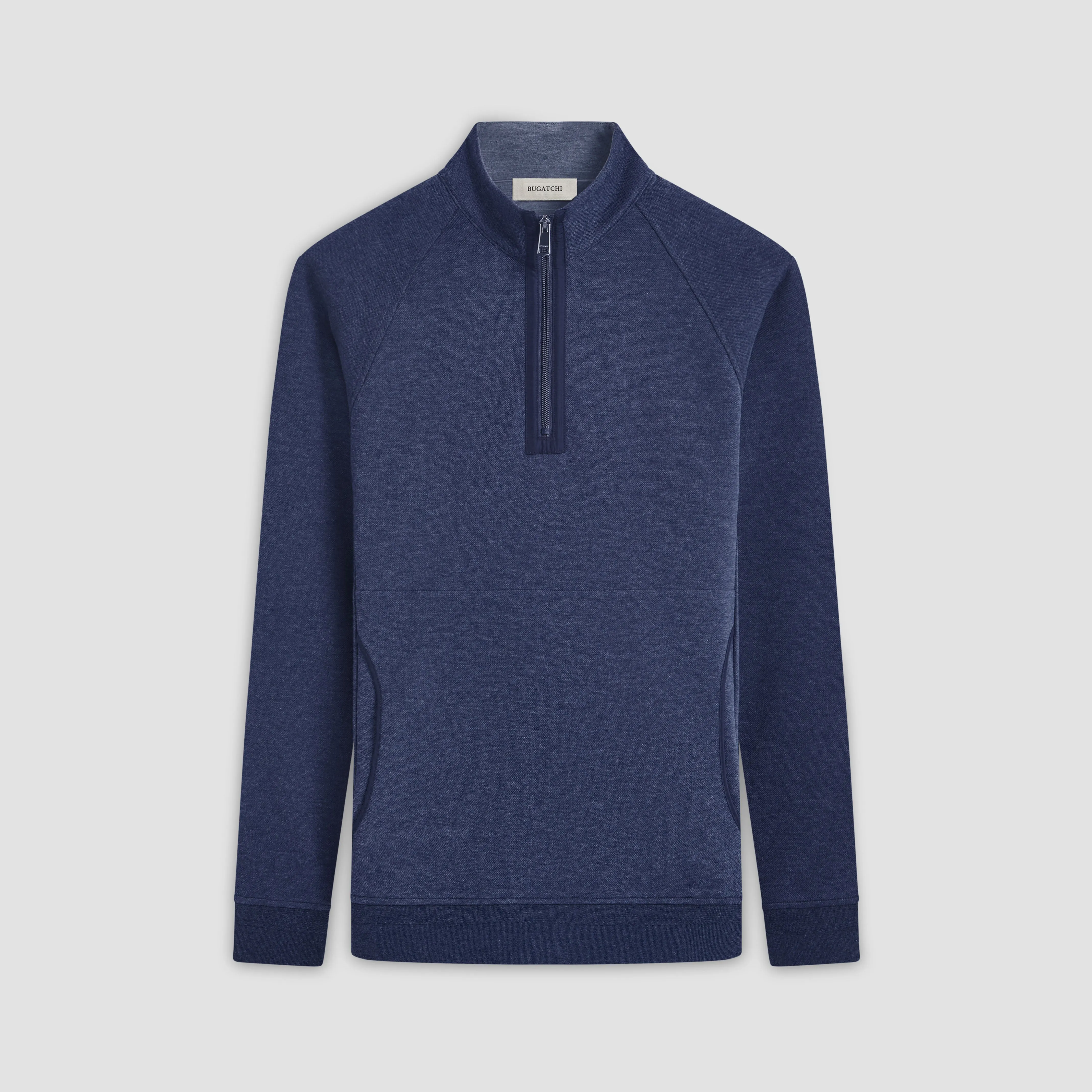 Double Sided Pique/Heather Quarter Zip Pullover