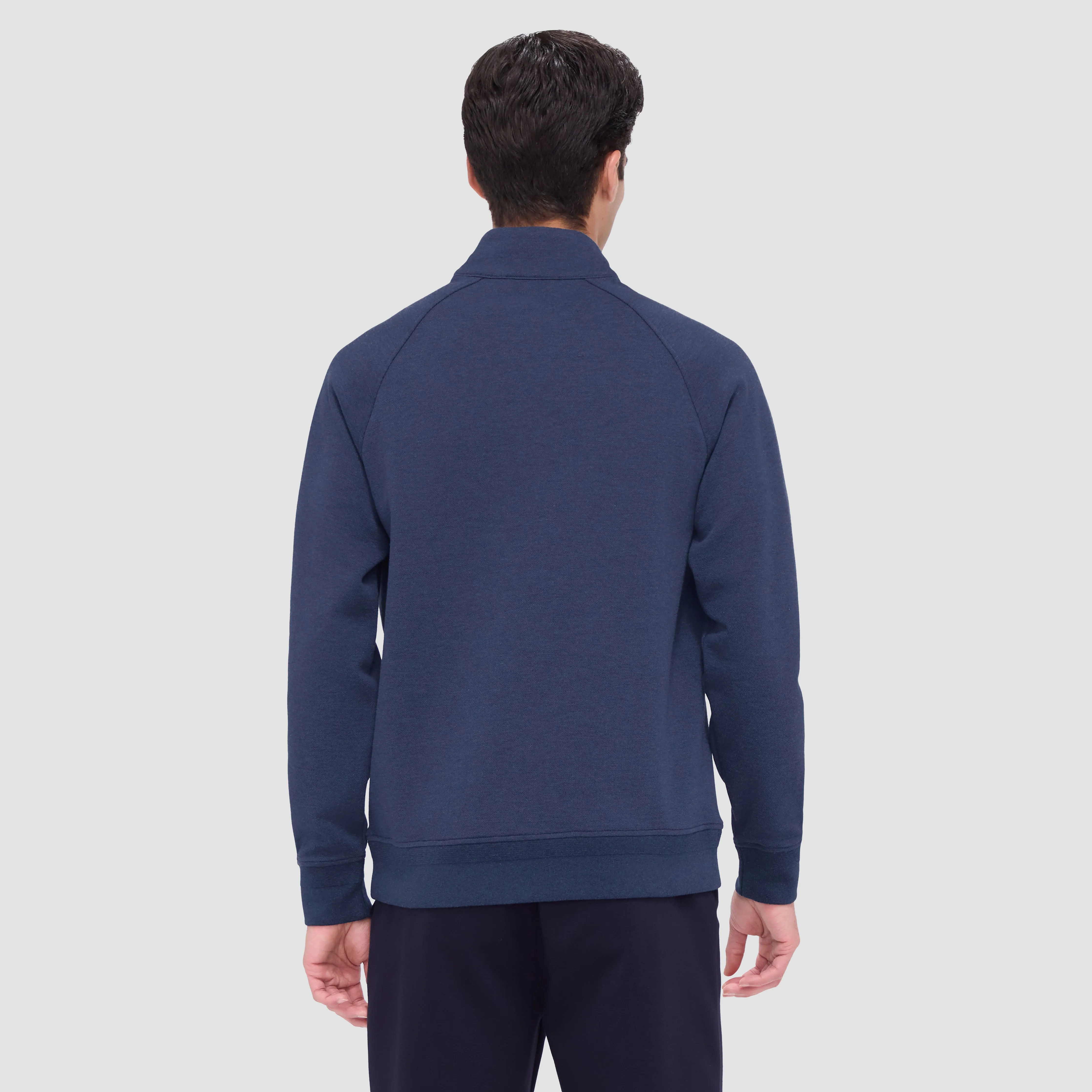 Double Sided Pique/Heather Quarter Zip Pullover