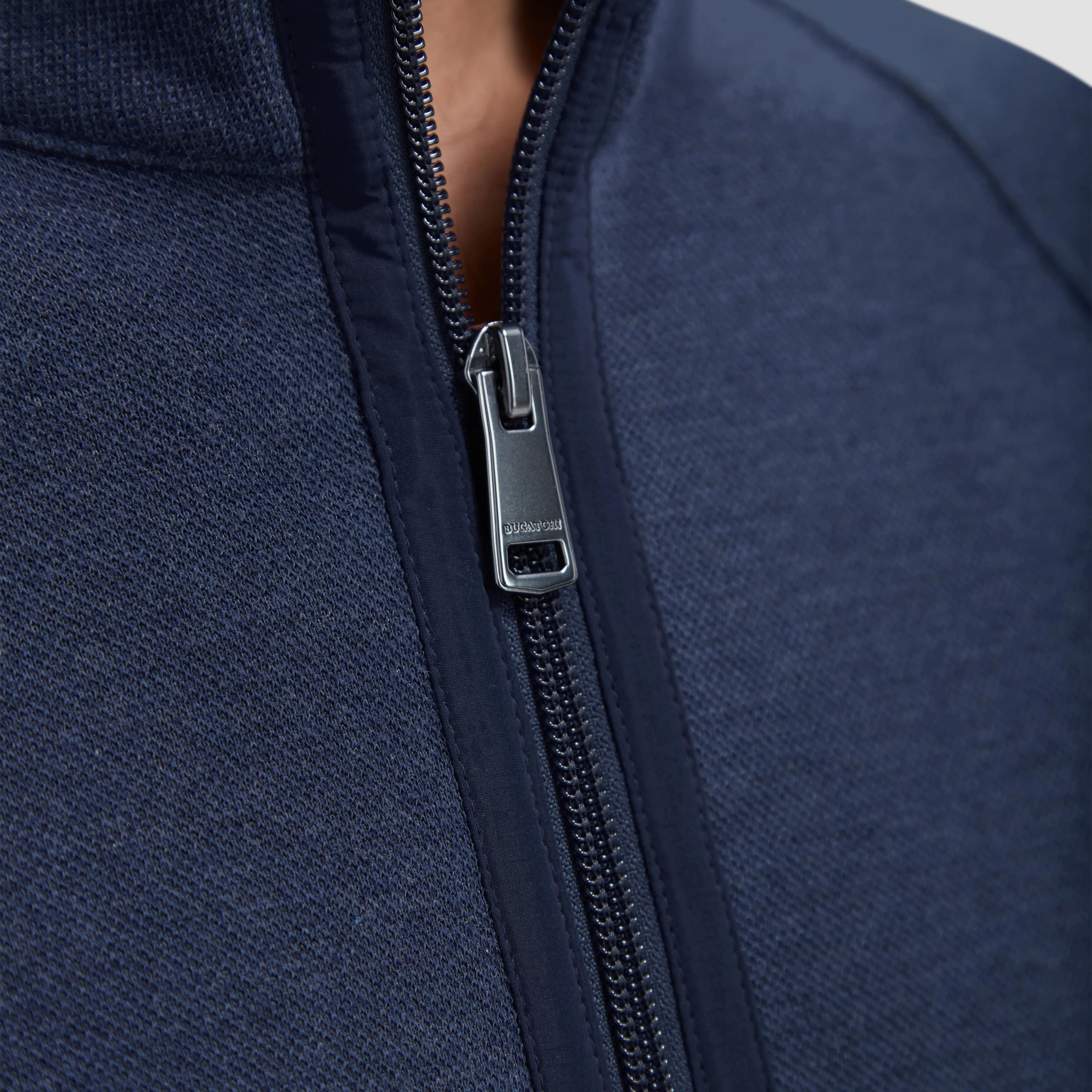 Double Sided Pique/Heather Quarter Zip Pullover