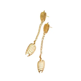 Eagle Chain Drop Earrings | Gold Plate