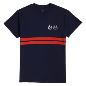 eS x Muckmouth Skateboard T-Shirt Stripe Muckmouth Stripe Navy