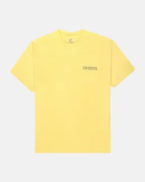 Evisen Skateboards T-shirt - E Rectangle Yellow | Men | Junkyard