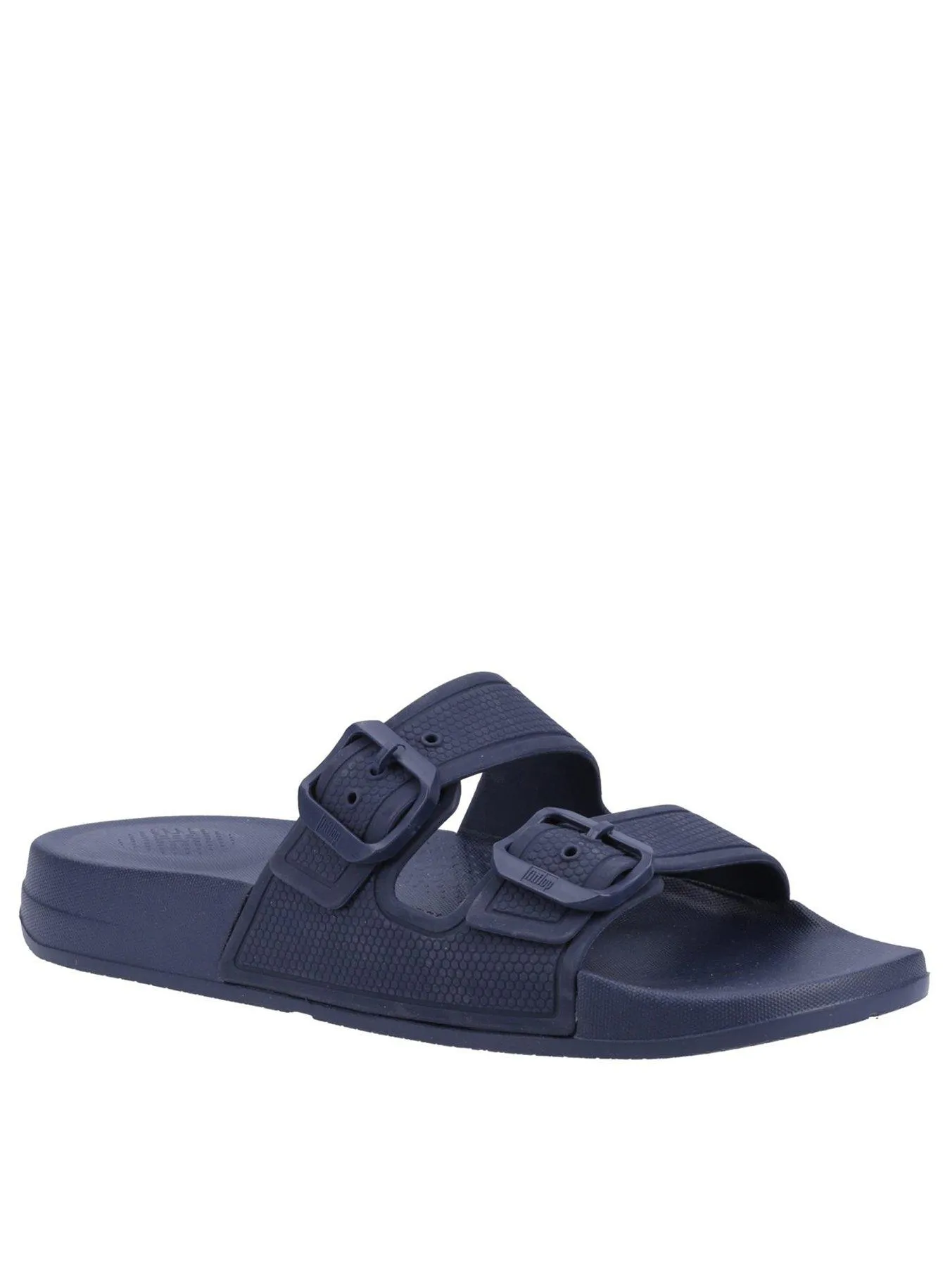 FitFlop iQUSHION Buckle Detail Slider Sandals - Navy