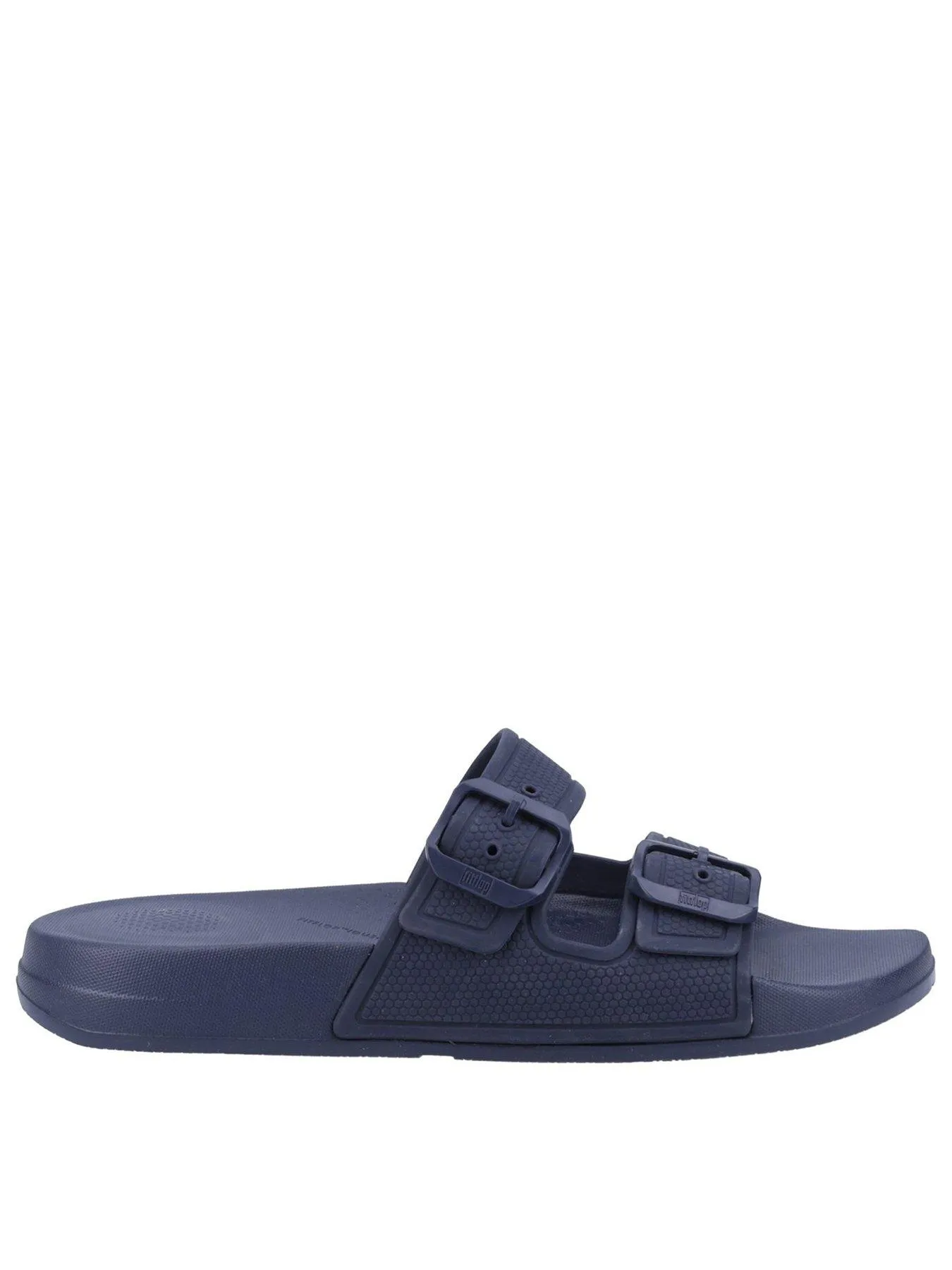 FitFlop iQUSHION Buckle Detail Slider Sandals - Navy