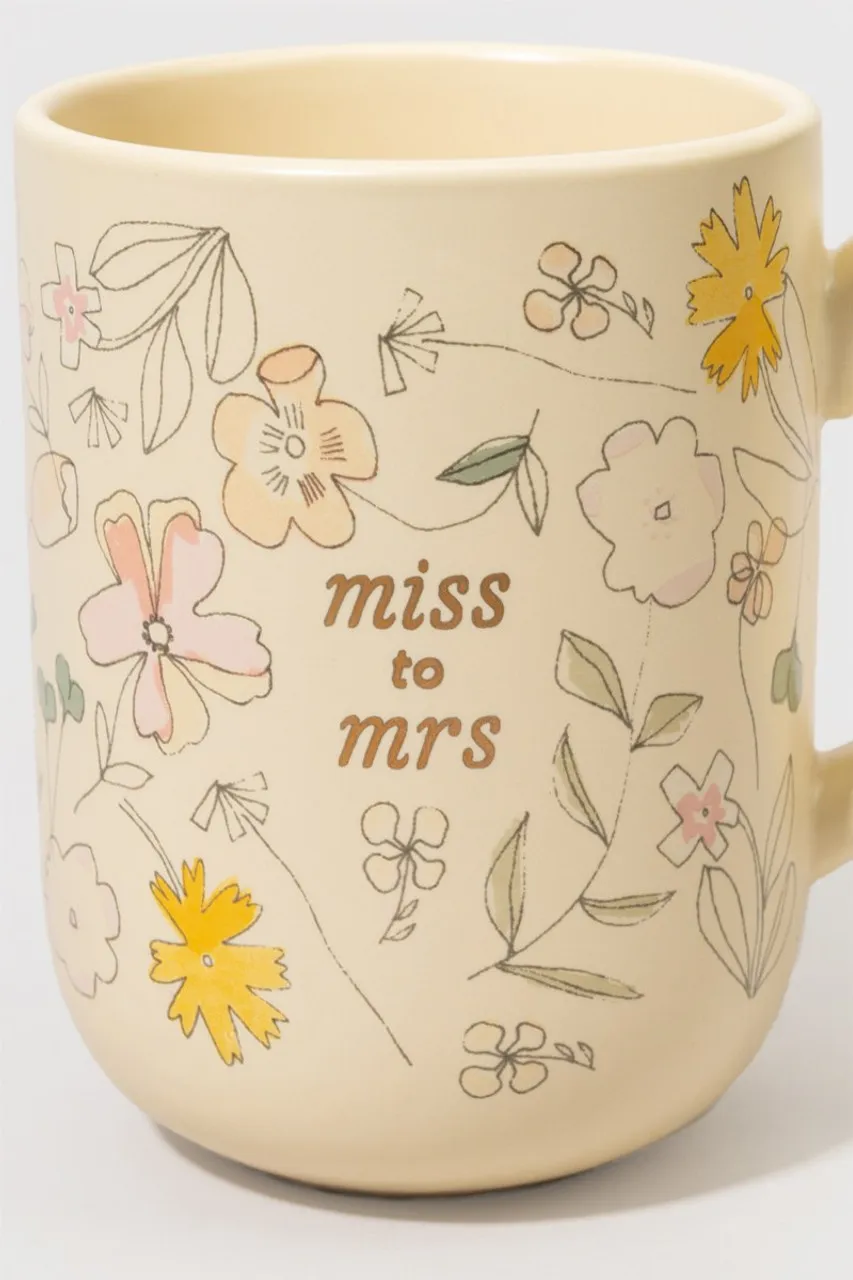 Floral Miss to Mrs Mug