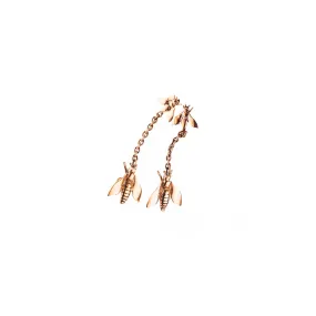 Fly Drop Earrings | Rose Gold Plate