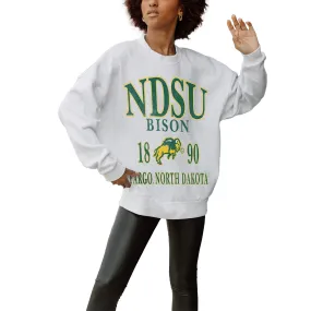 Gameday Couture NDSU Bison Women's Gray Established Premium Fleece Drop Pullover Sweatshirt