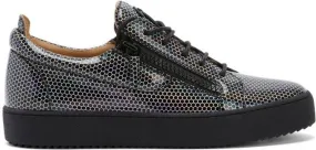 Giuseppe Zanotti honeycomb-pattern vinyl sneakers Black