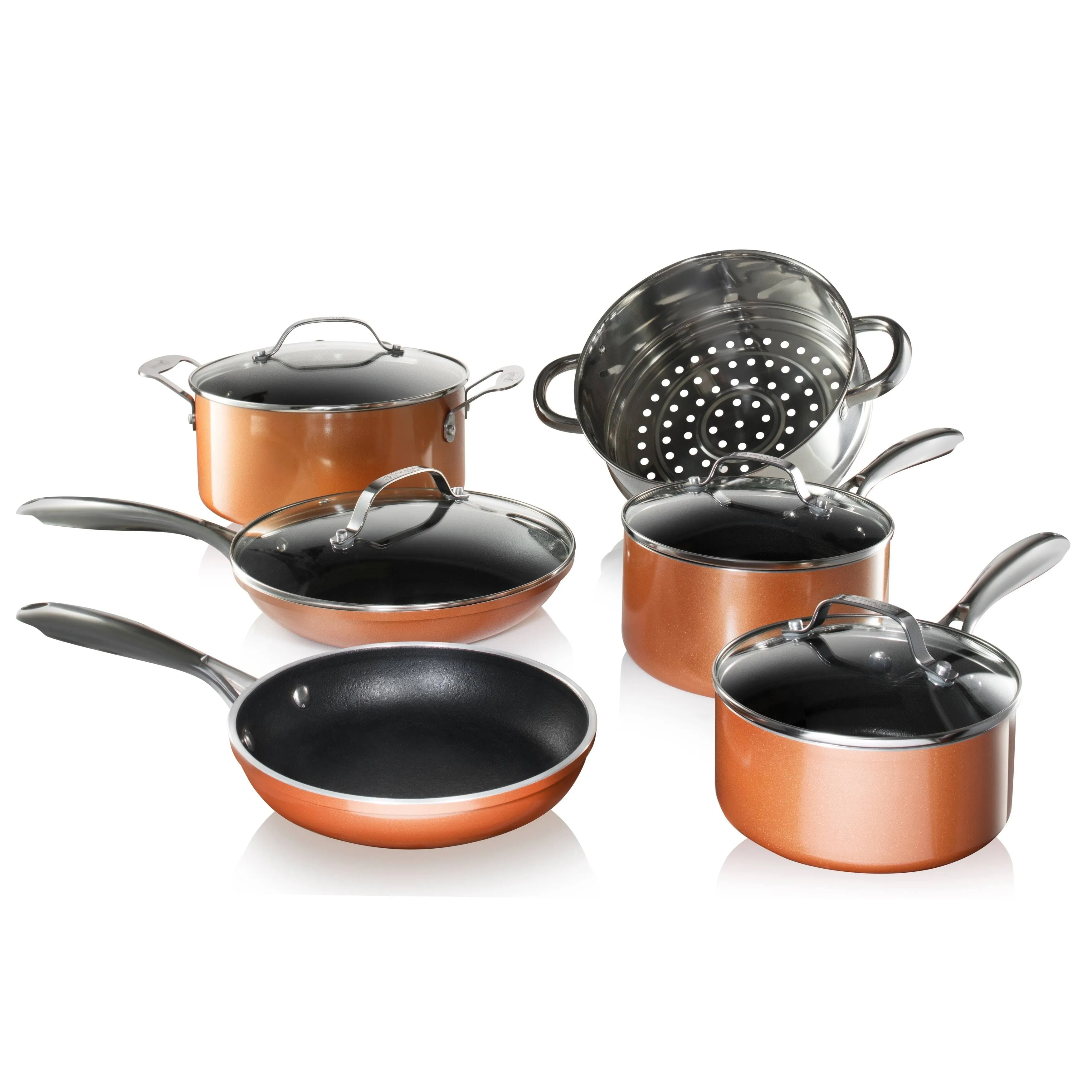 Gotham Steel 10 Pieces Aluminum Non Stick Cookware Set