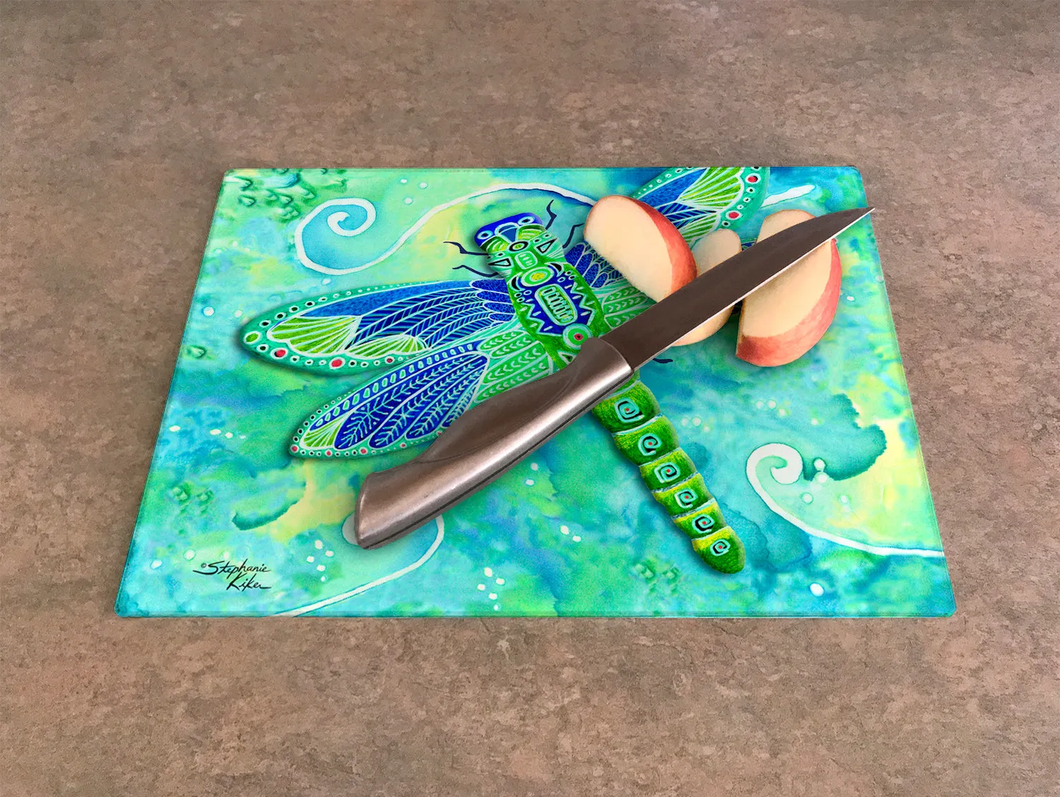 Green Dragonflies Cutting Board