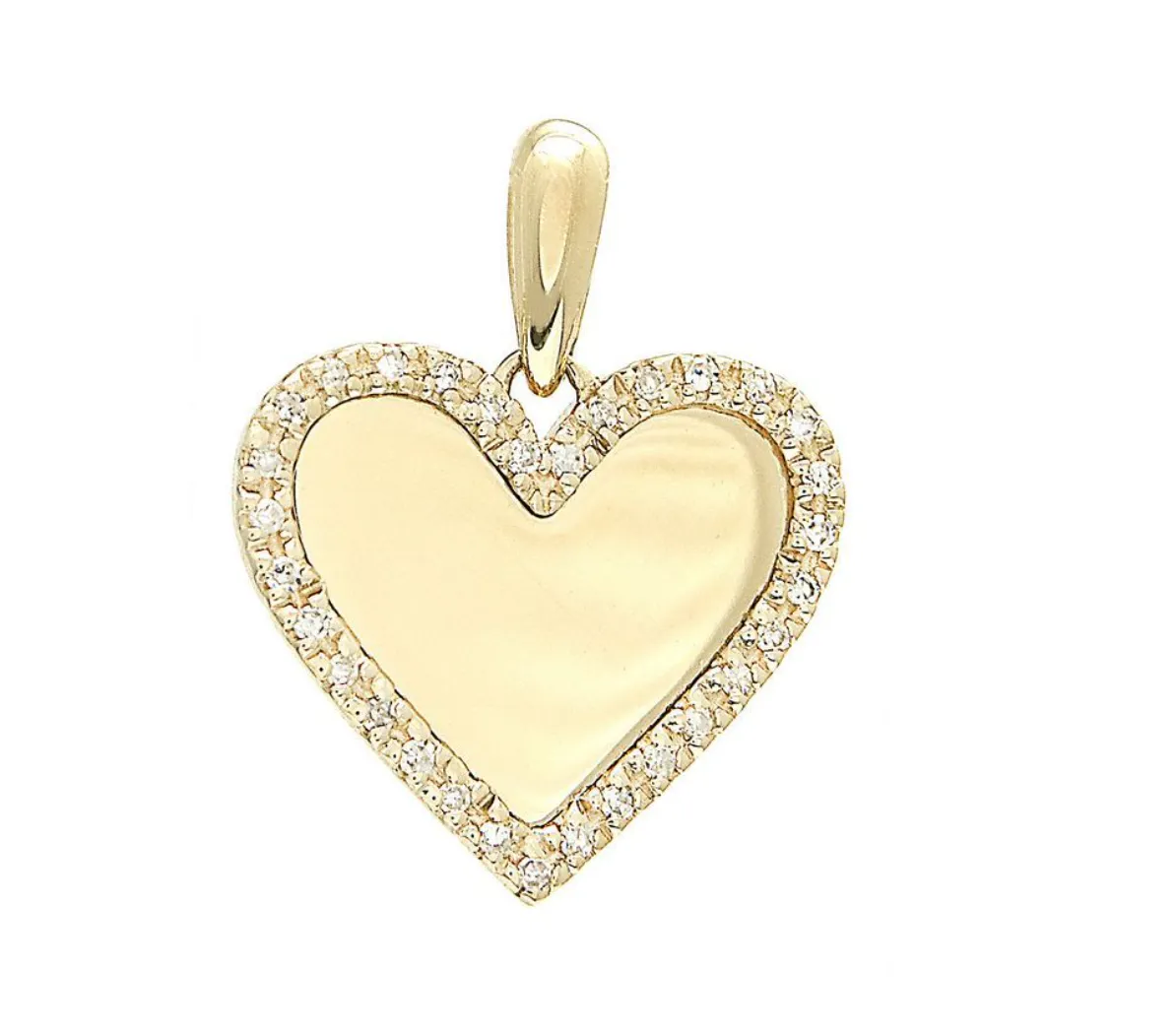 Heart Pave Plate Charm