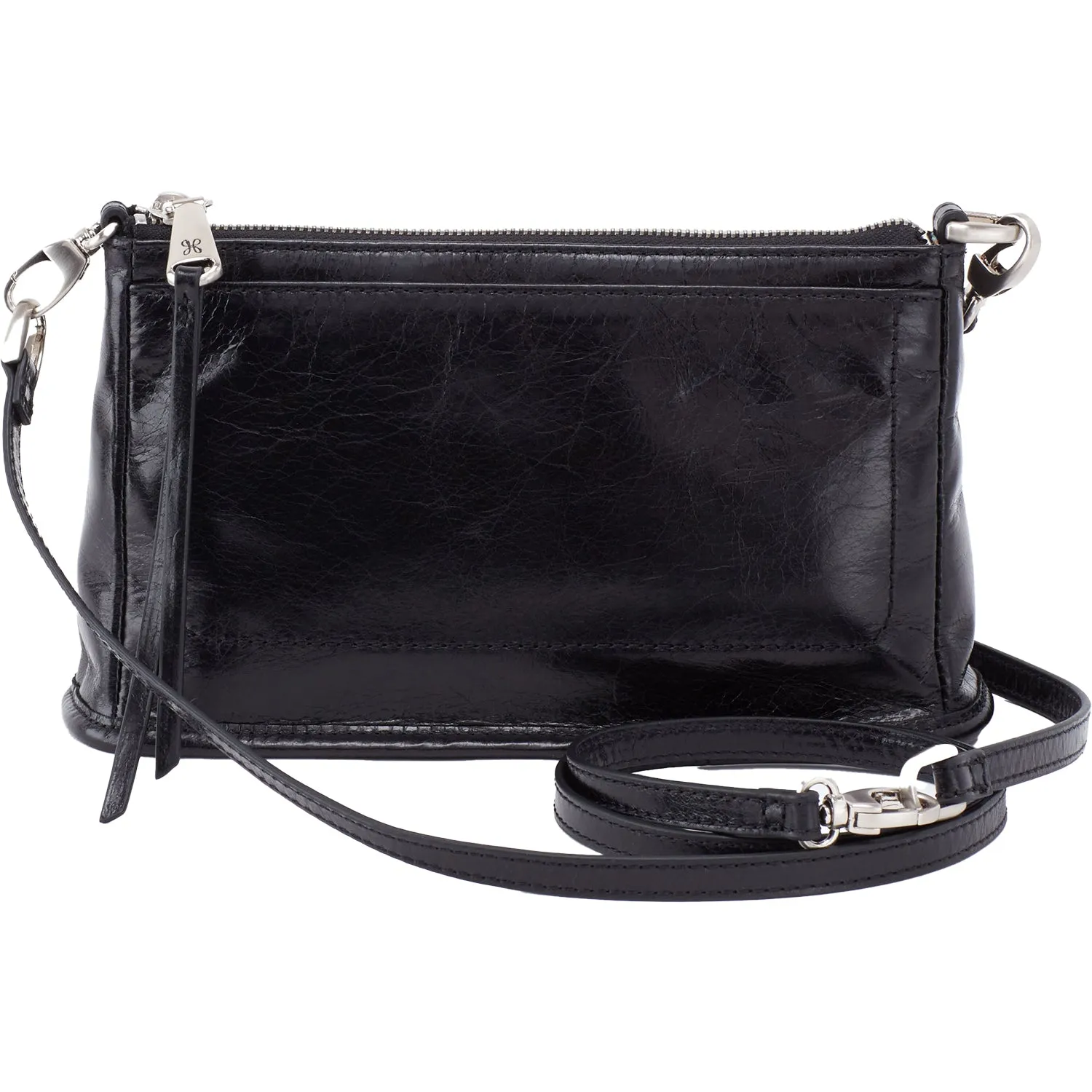 Hobo Cadence Convertible Crossbody Black Polished Leather