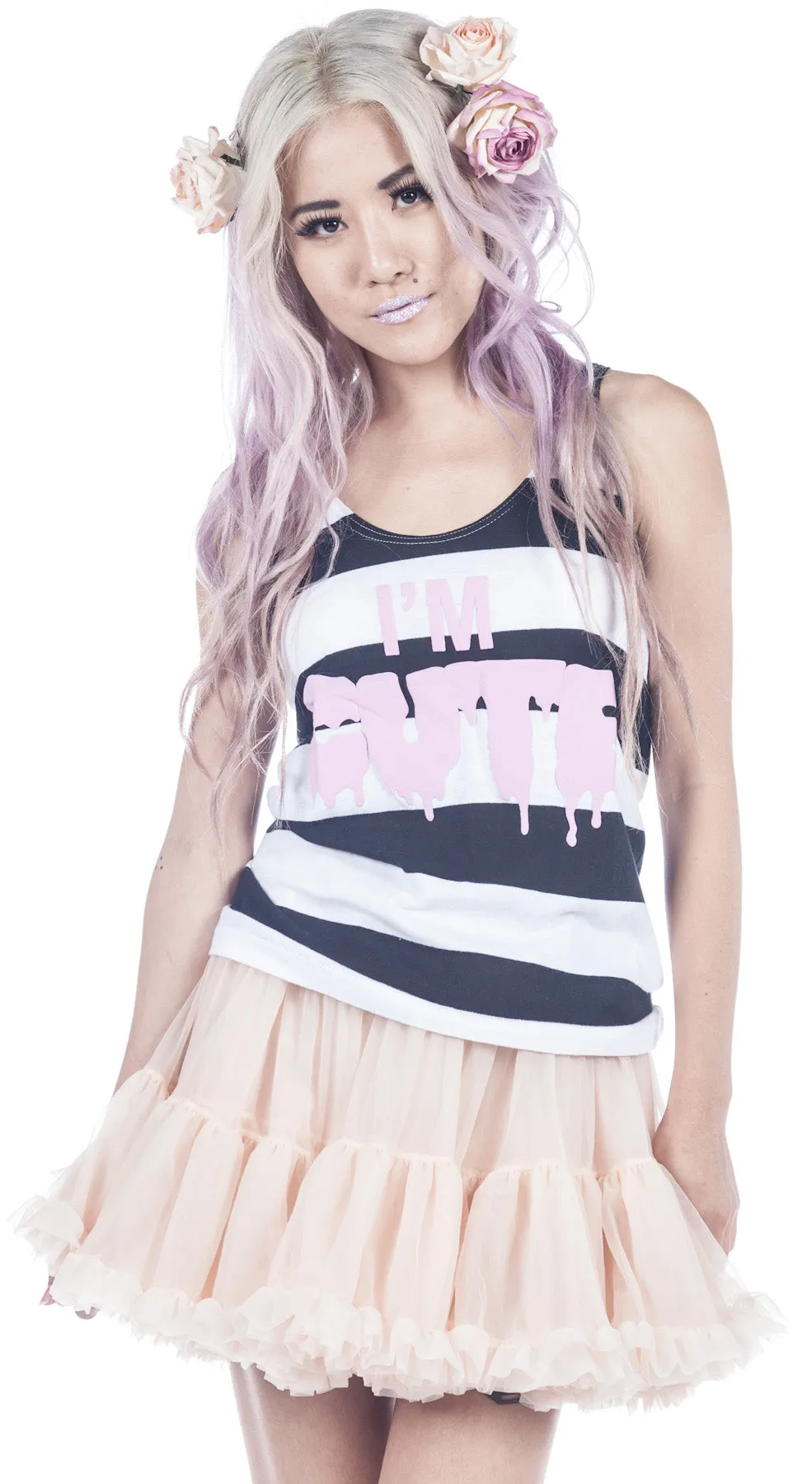 I'm Cute Stripe Tank-