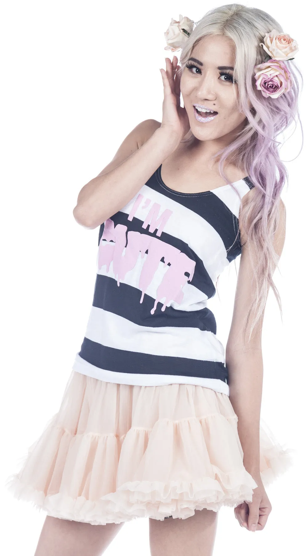 I'm Cute Stripe Tank-