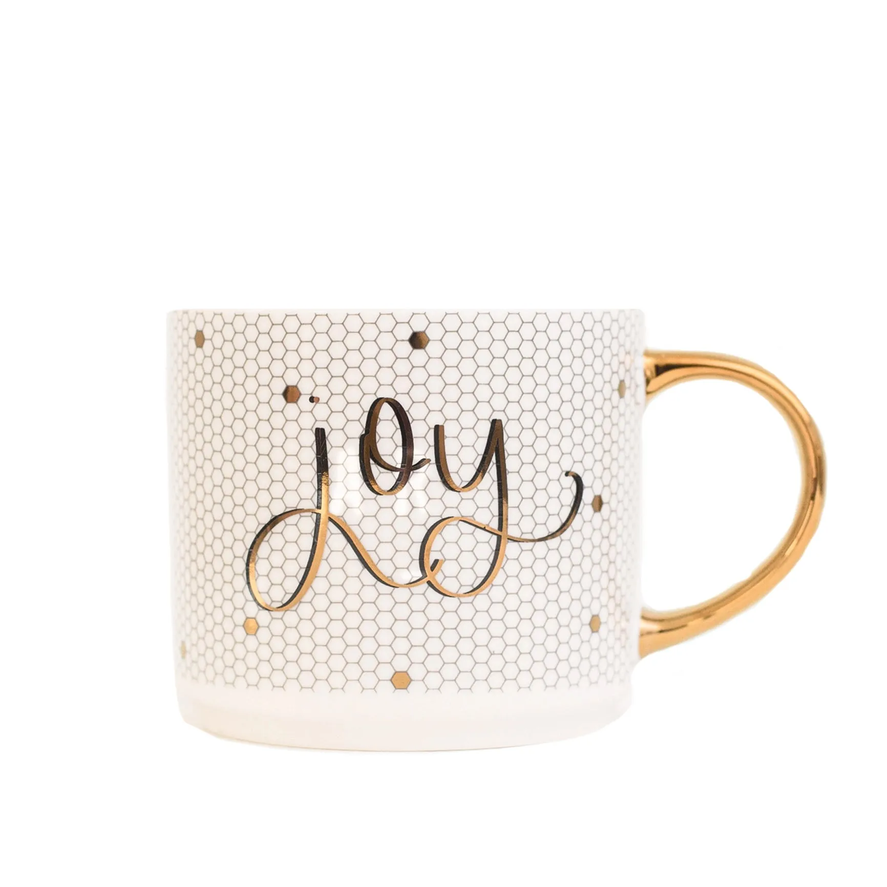 Joy Gold Tile Mug-