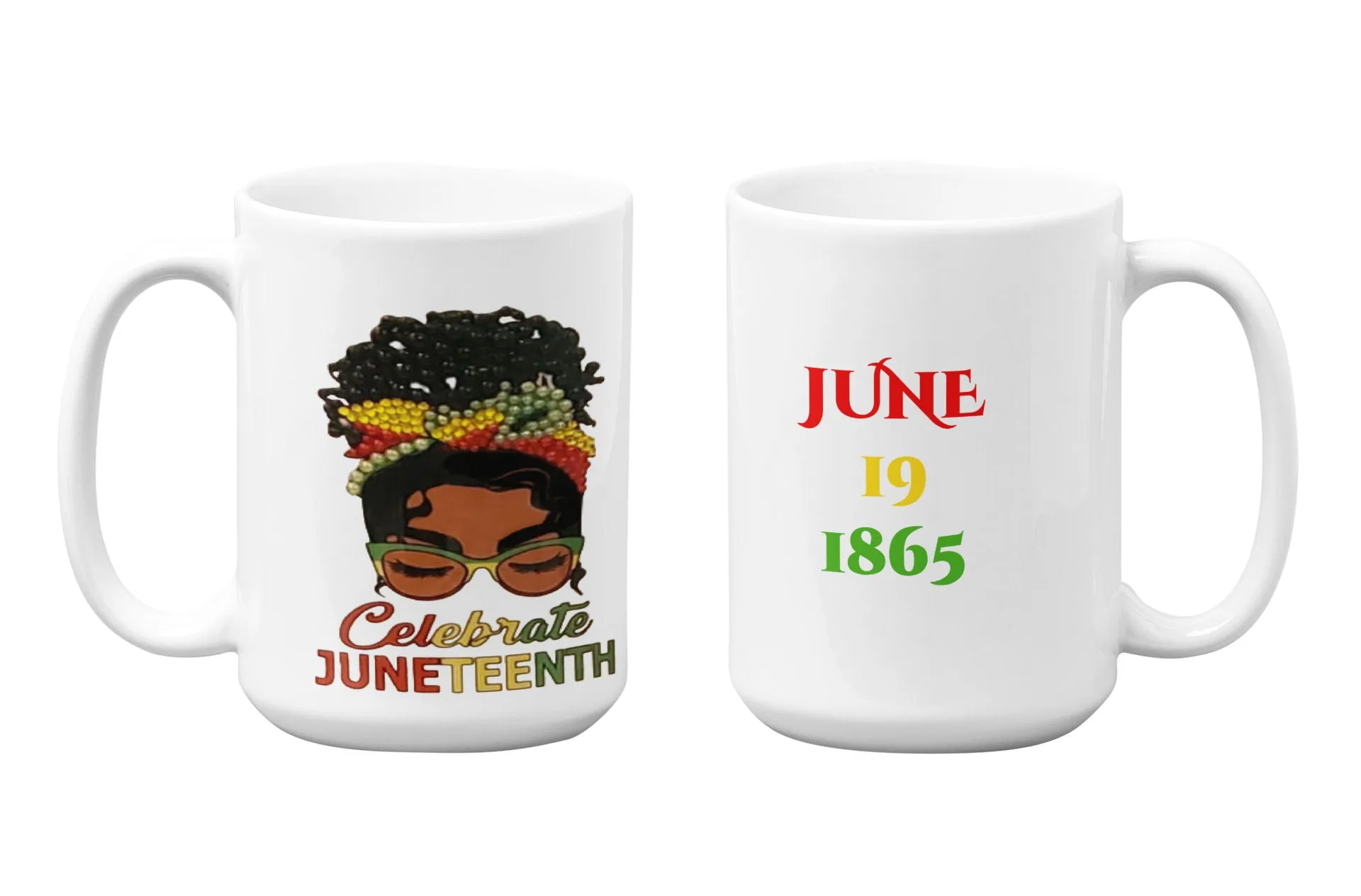 Juneteenth Beaded Bling Mug Collection