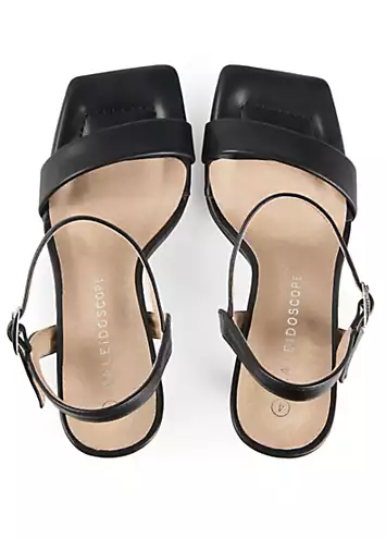 Kaleidoscope Black Barely There Heeled Sandals | Kaleidoscope