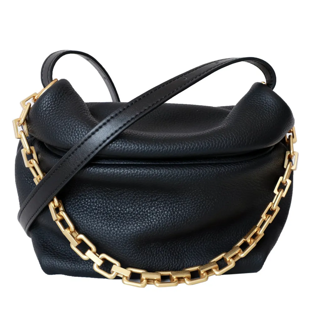 Leather Chain Dumpling  Bag