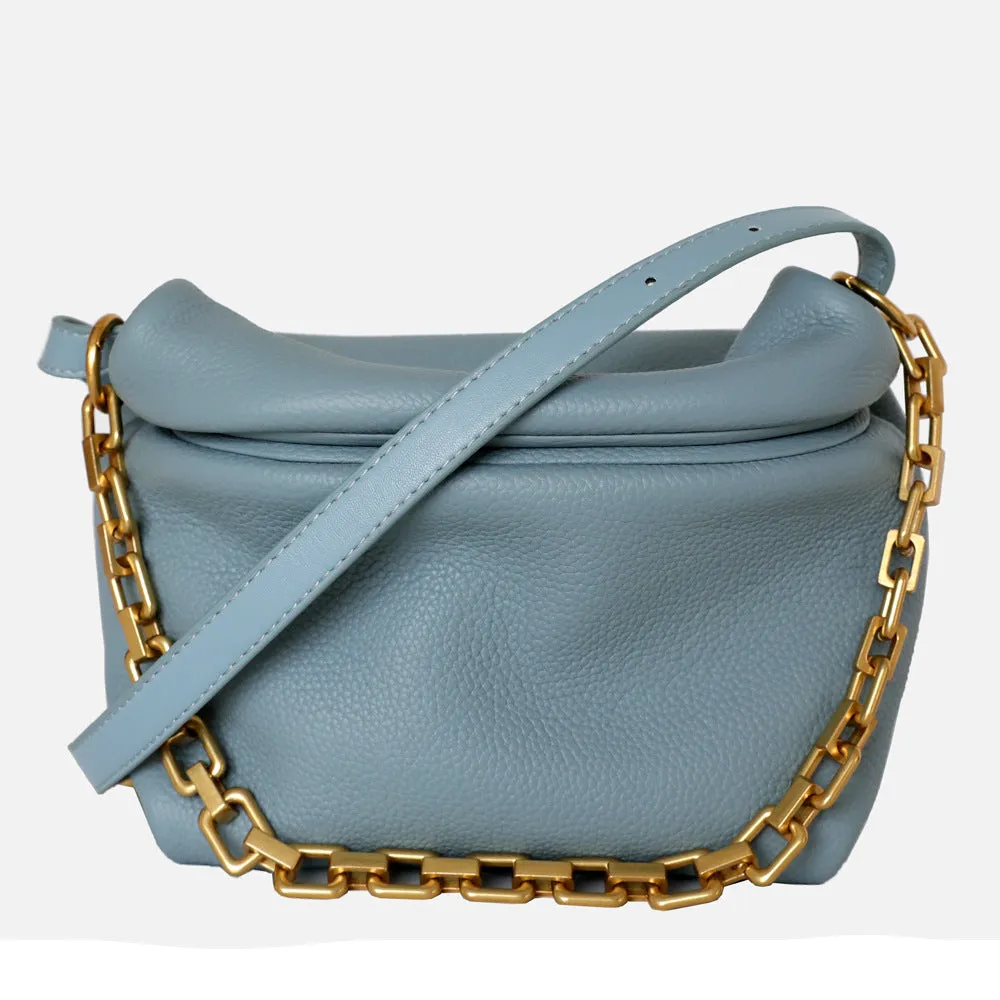 Leather Chain Dumpling  Bag