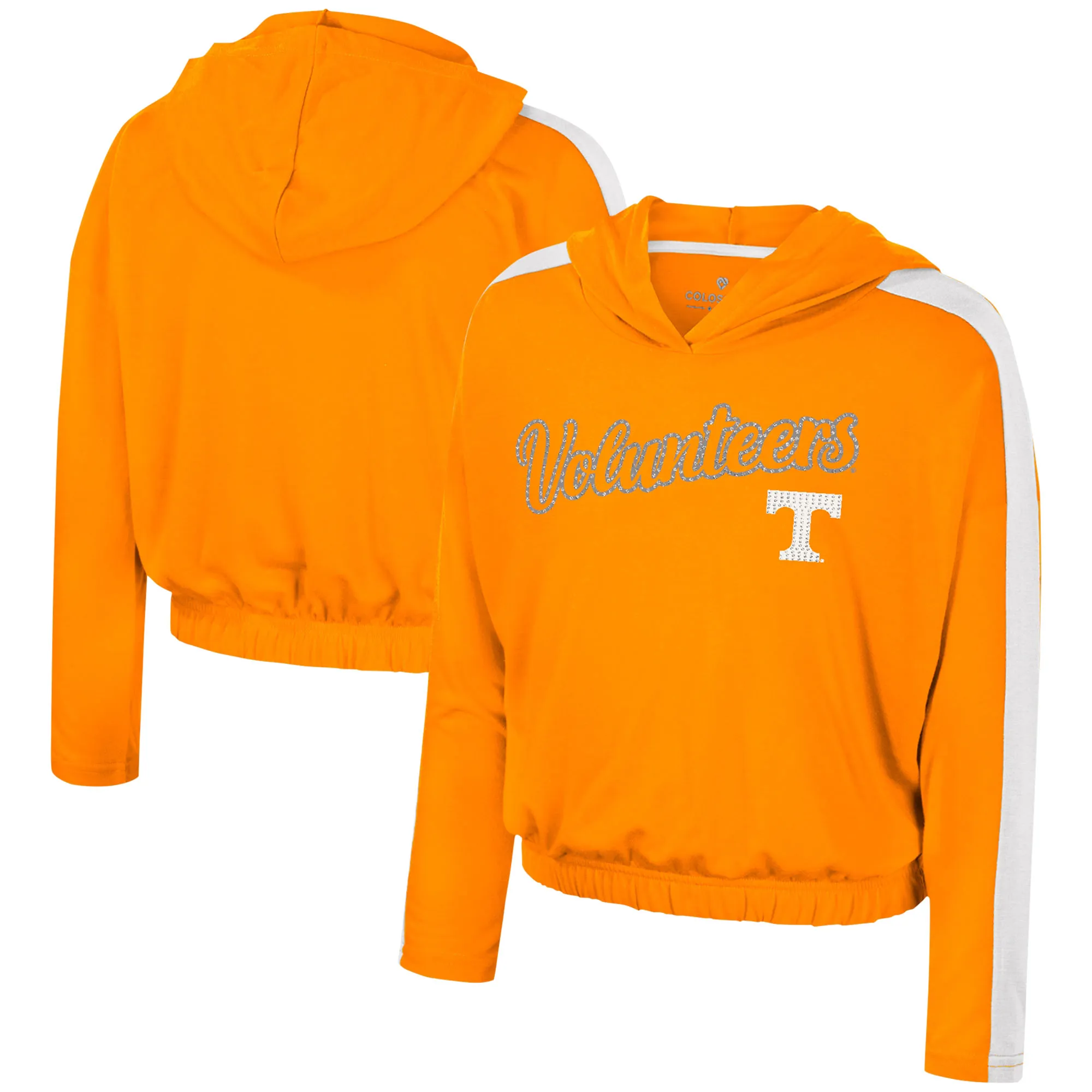 Lids Girls Youth Colosseum Tennessee Orange Tennessee Volunteers Illumination Long Sleeve Hoodie T-Shirt