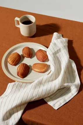 Linen Napkins Tobacco Pinstripe