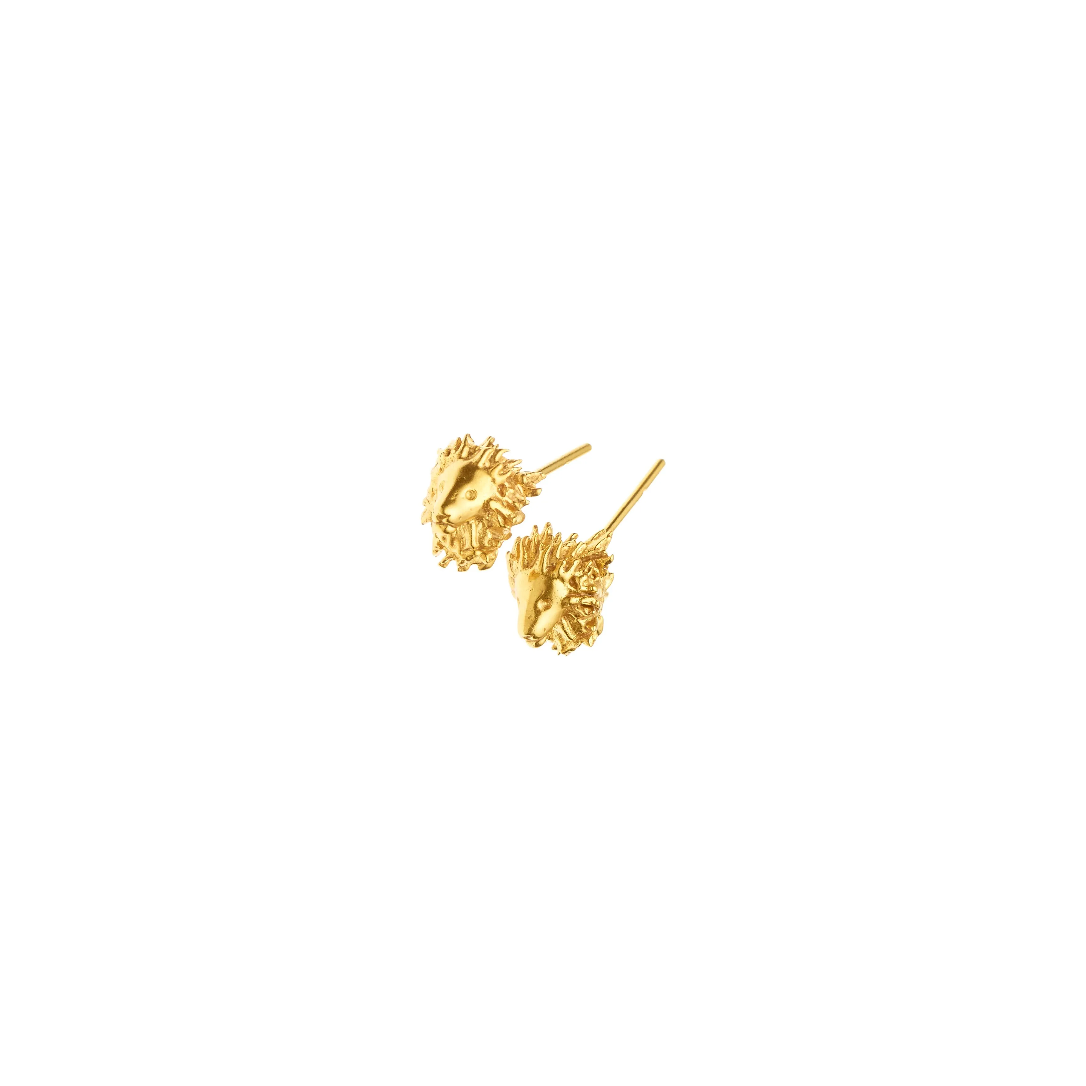 Lion Stud | Gold Plate